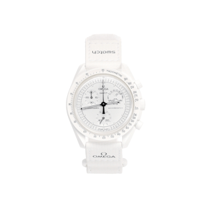 Swatch x Omega Bioceramic Moonswatch Mission To Moonphase Snoopy White