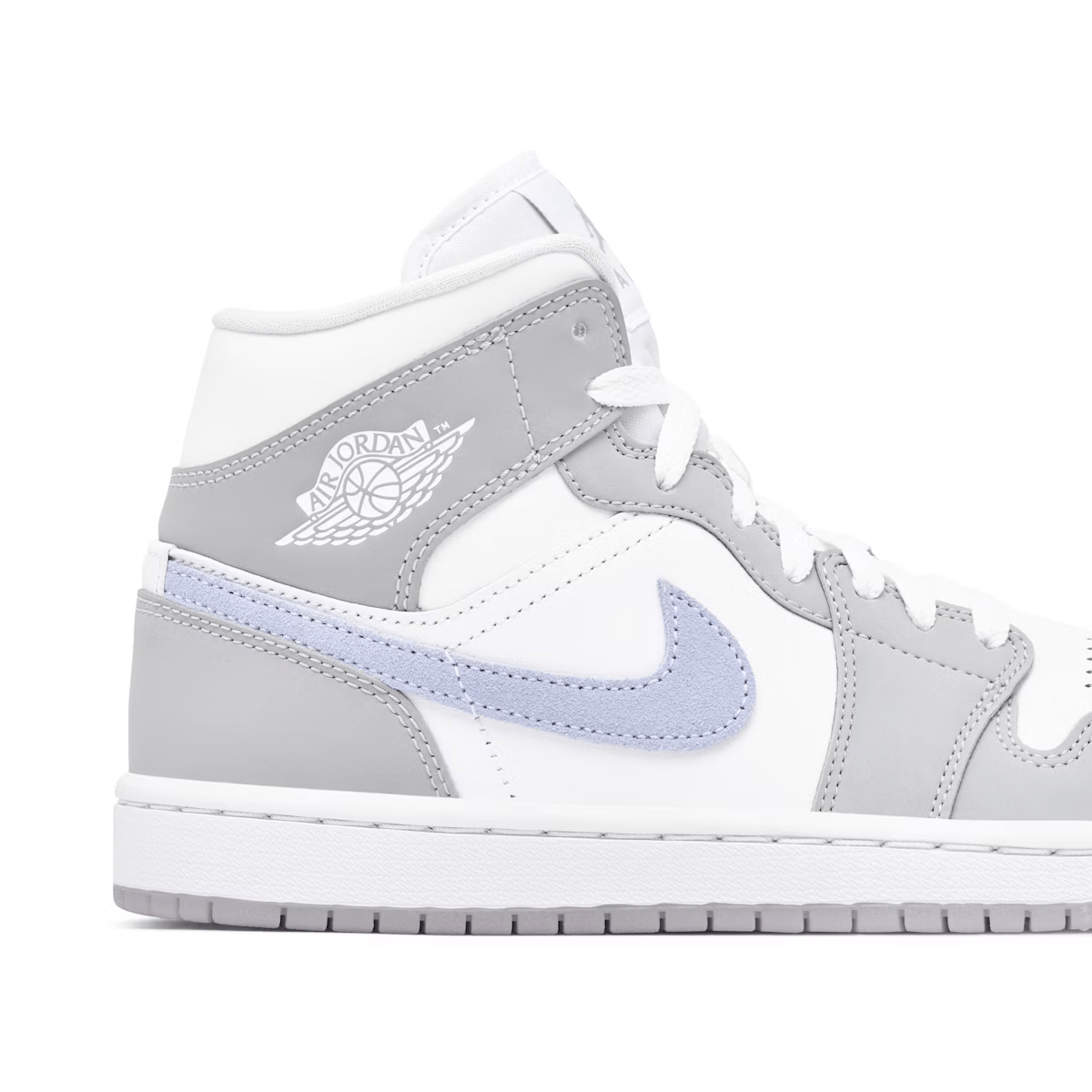 Jordan 1 Mid Wolf Grey Alluminio (Donna)