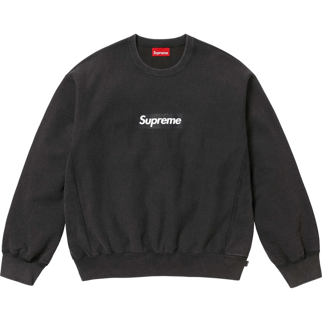 Felpa girocollo Supreme Washed Box Logo nera