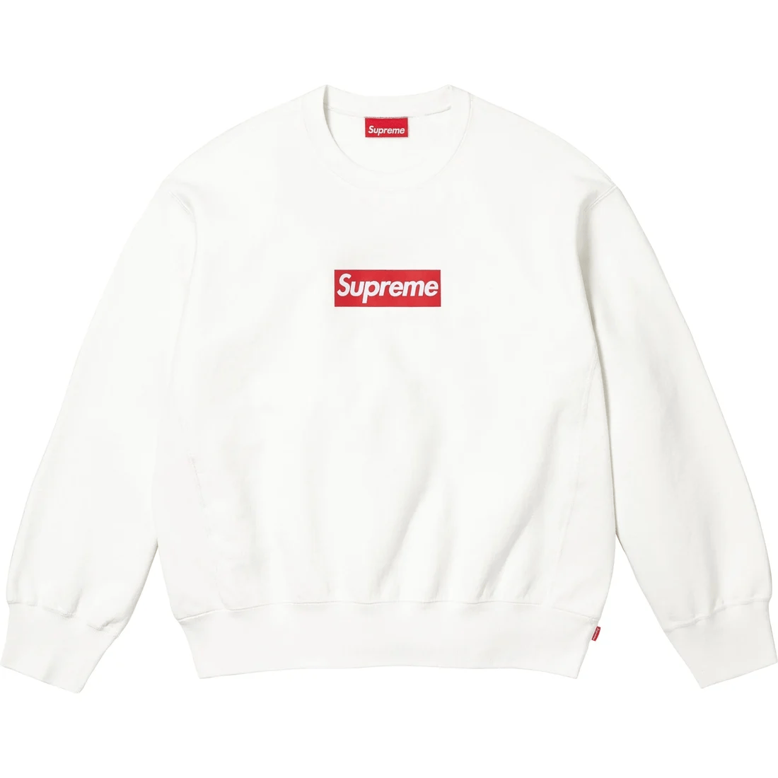 Felpa girocollo Supreme Washed Box Logo bianca